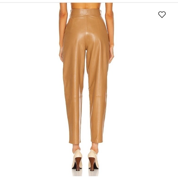 ZEYNEP ARCAY Cool Leather Pant Color: Biscuit - Picture 2 of 11